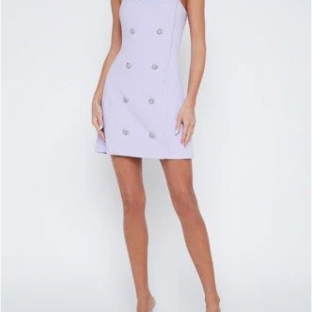 L'AGENCE Felda Strapless Bustier Dress in Pale Lilac Sz 4